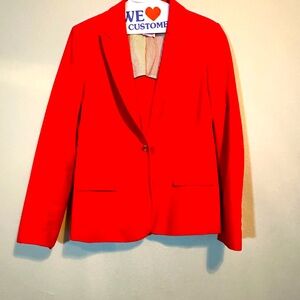 Vince Camuto, red blazer, cotton, fully lined size 12